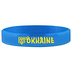 2022 America Russia National Patriotic World Rubber Wristband Gifts Fan Souvenirs Unisex Silicone Band Ukraine Flag Bracelet