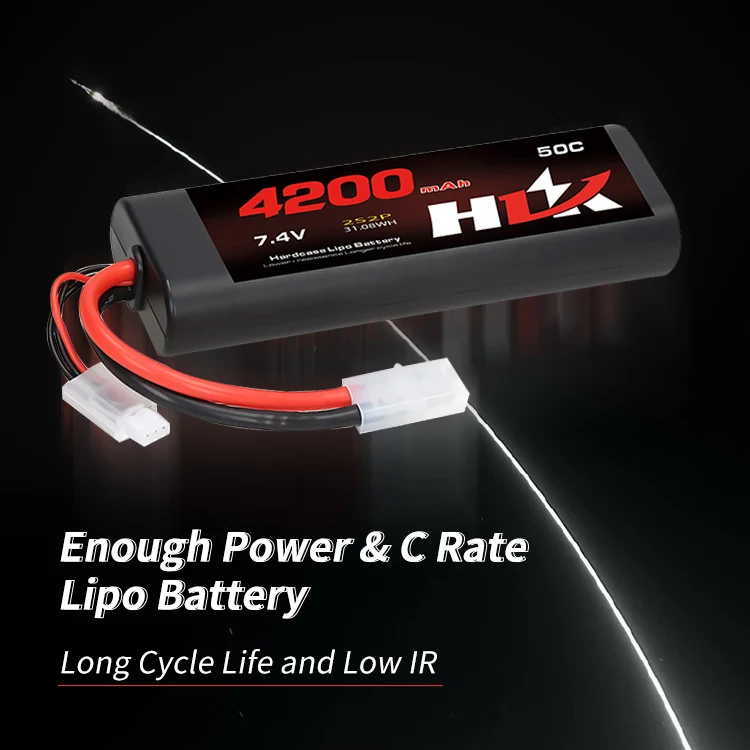 Hlk  4200Mah 7.4V 2S 50C Rc Car Battery Lipo Batteries For 1/10 Scale  Truck