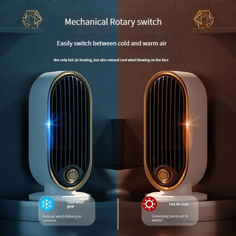 Household 800w Energy Saving PTC Ceramic Heater Electric Portable Fan Heater For Room Office