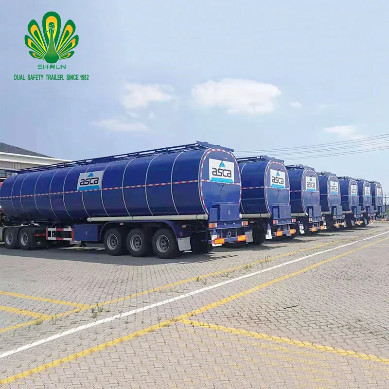 Asphalt road construction tanker semi trailer 6-inch butterfly valve unloading faster