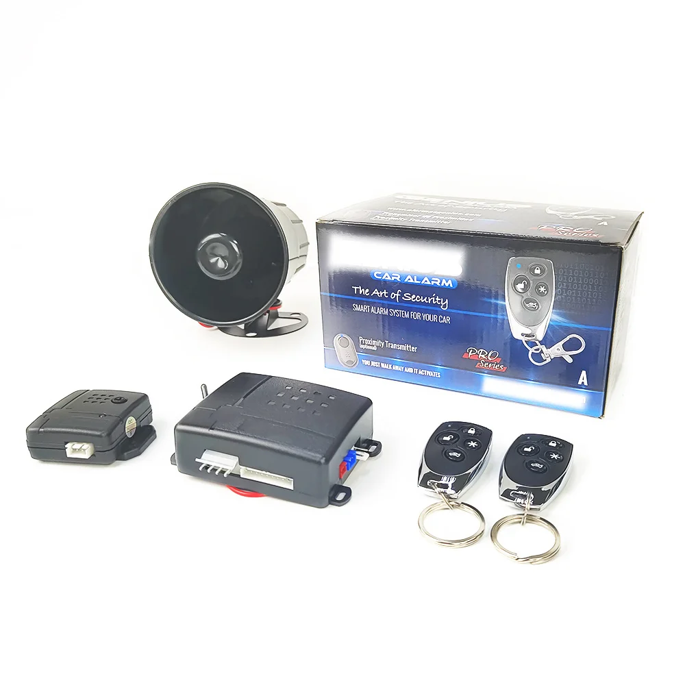Smart 4 Buttons Remote Control External Shock Sensor 4 Learning Transmitters Car Alarm system for South-America Market