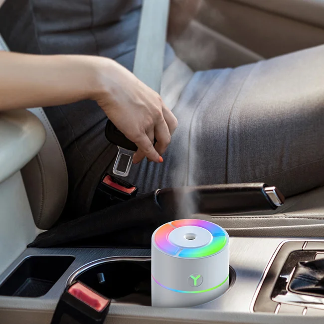 Desktop Cute Ambient Light Rechargeable 230Ml  Mini Air Humidifier Essential Oil Diffuser USB Sprayer with LED Light