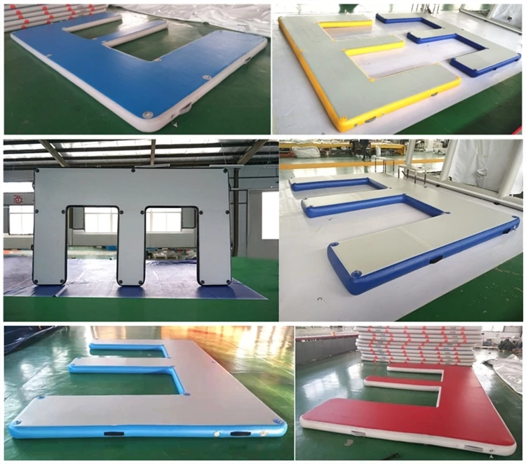 Custom E Shape Drop Stitch Jet Ski Inflatable Floating Water Dock for Jetski Boat Yacht