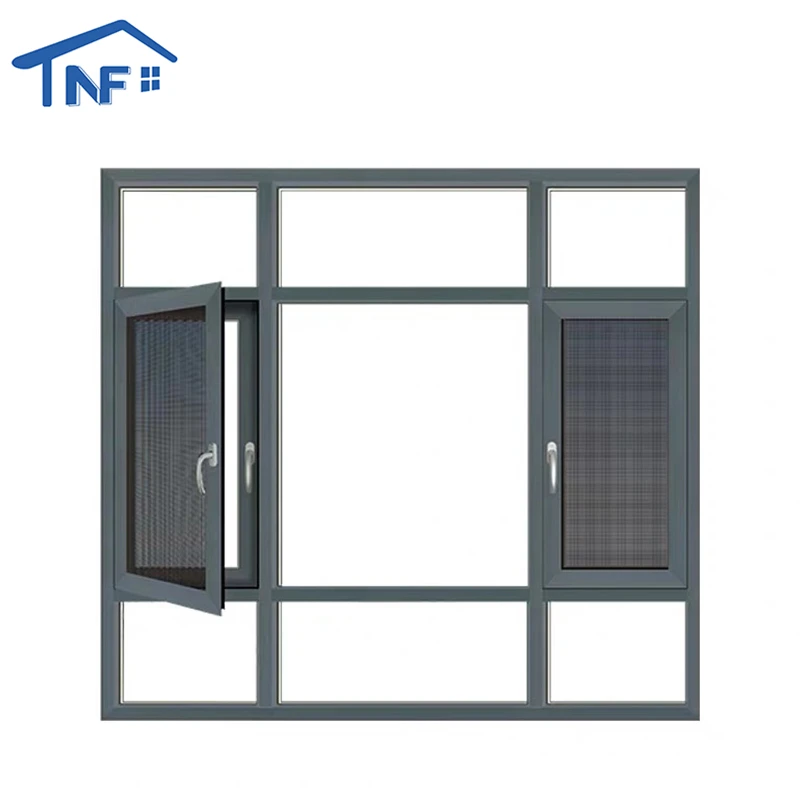 Storm Hurricane Proof Tempered Glass Bronze Vinyl Casement Window