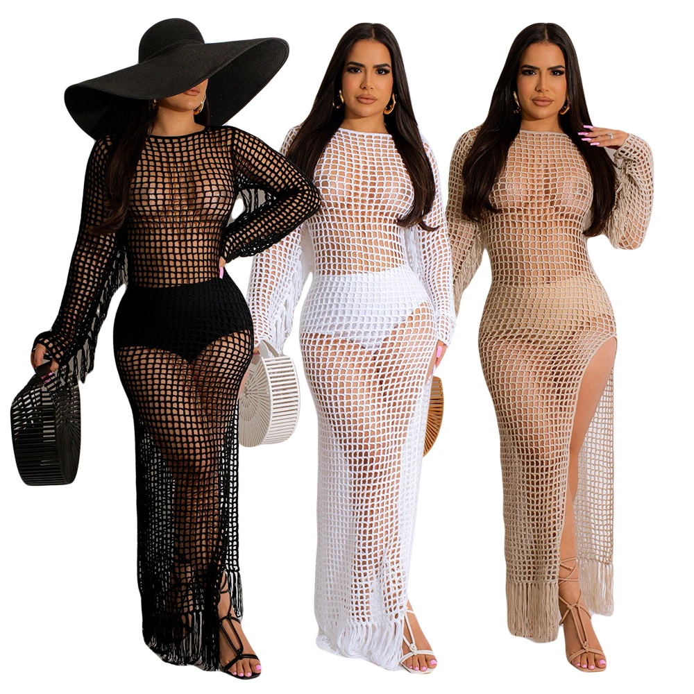 Пляжное платье с кисточками