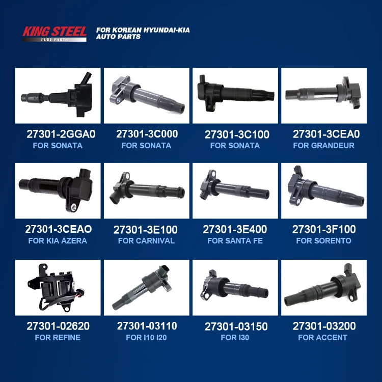KINGSTEEL Wholesale Auto Parts Ignition Coil Pack Car Ignition Coils for Hyundai Elantra Santa Fe Accent I10 I30 Tucson IX35