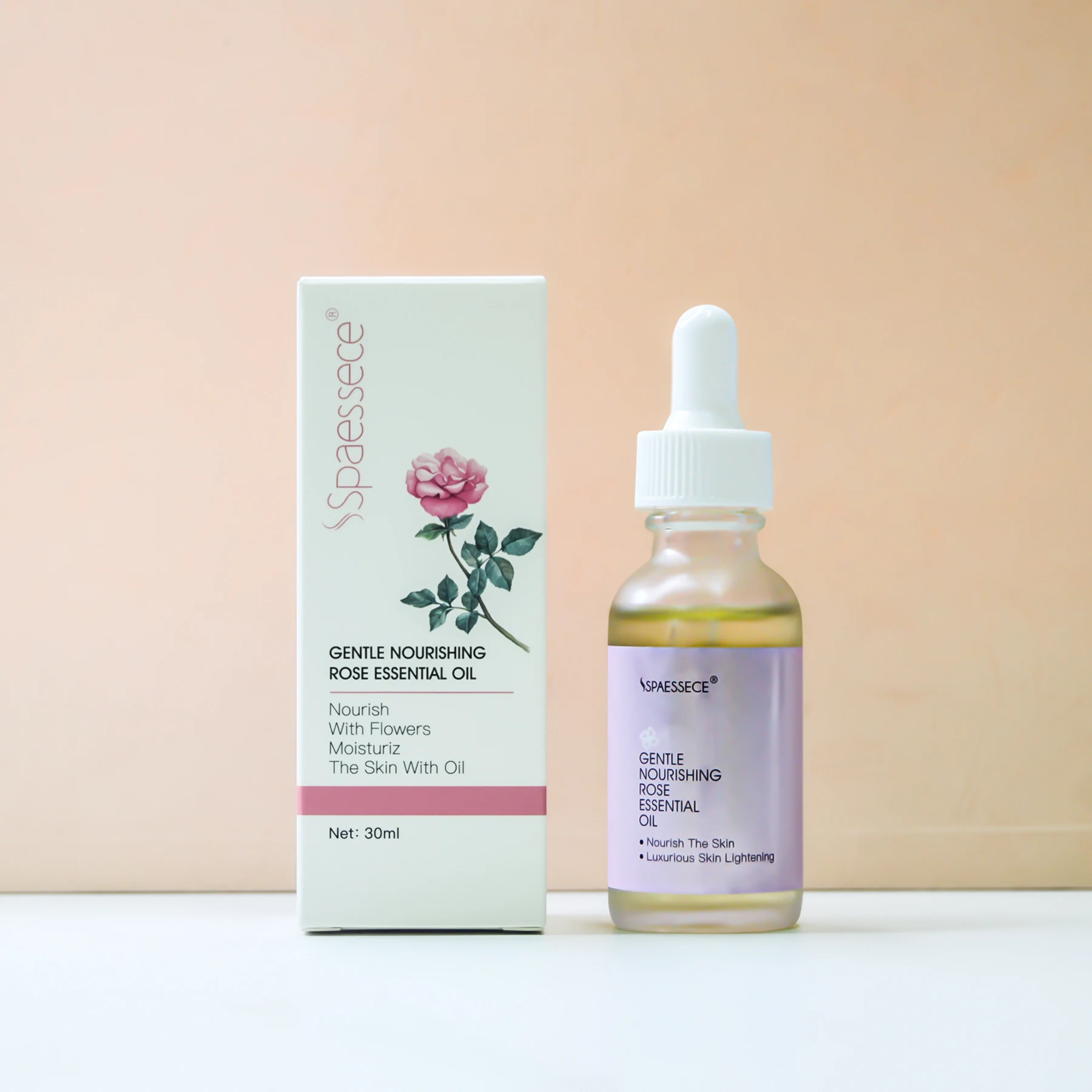 Good Price French Oil With Flakes Gold Bottle Rose Serum