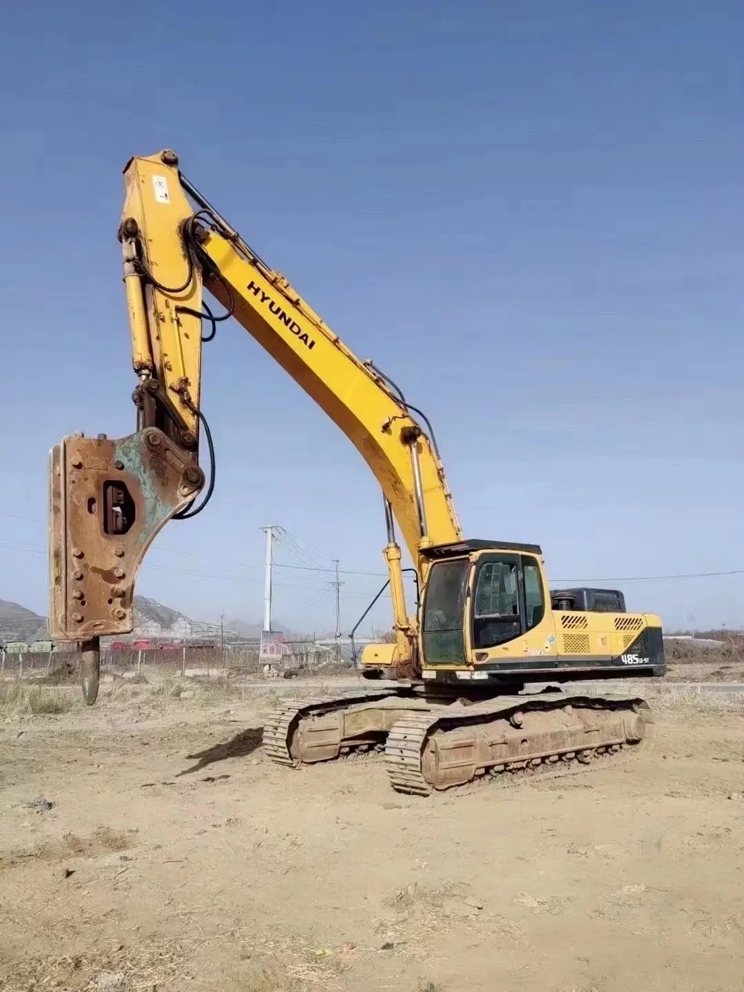 Korea surplus used mining equipment heavy duty 50 ton Hyundai excavator 485 520 good quality