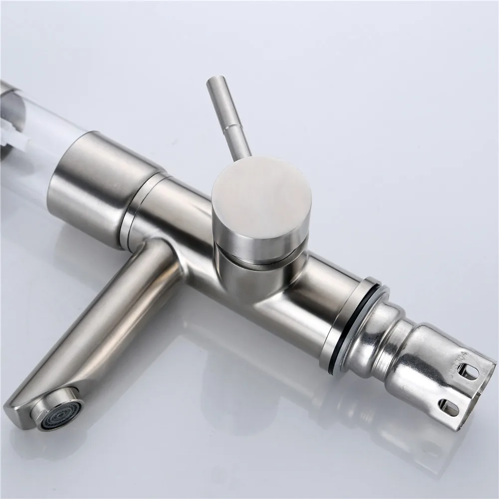 
Water tap Super practical hand sanitizer bottle faucet in one stainless steel wire drawing basin faucet 