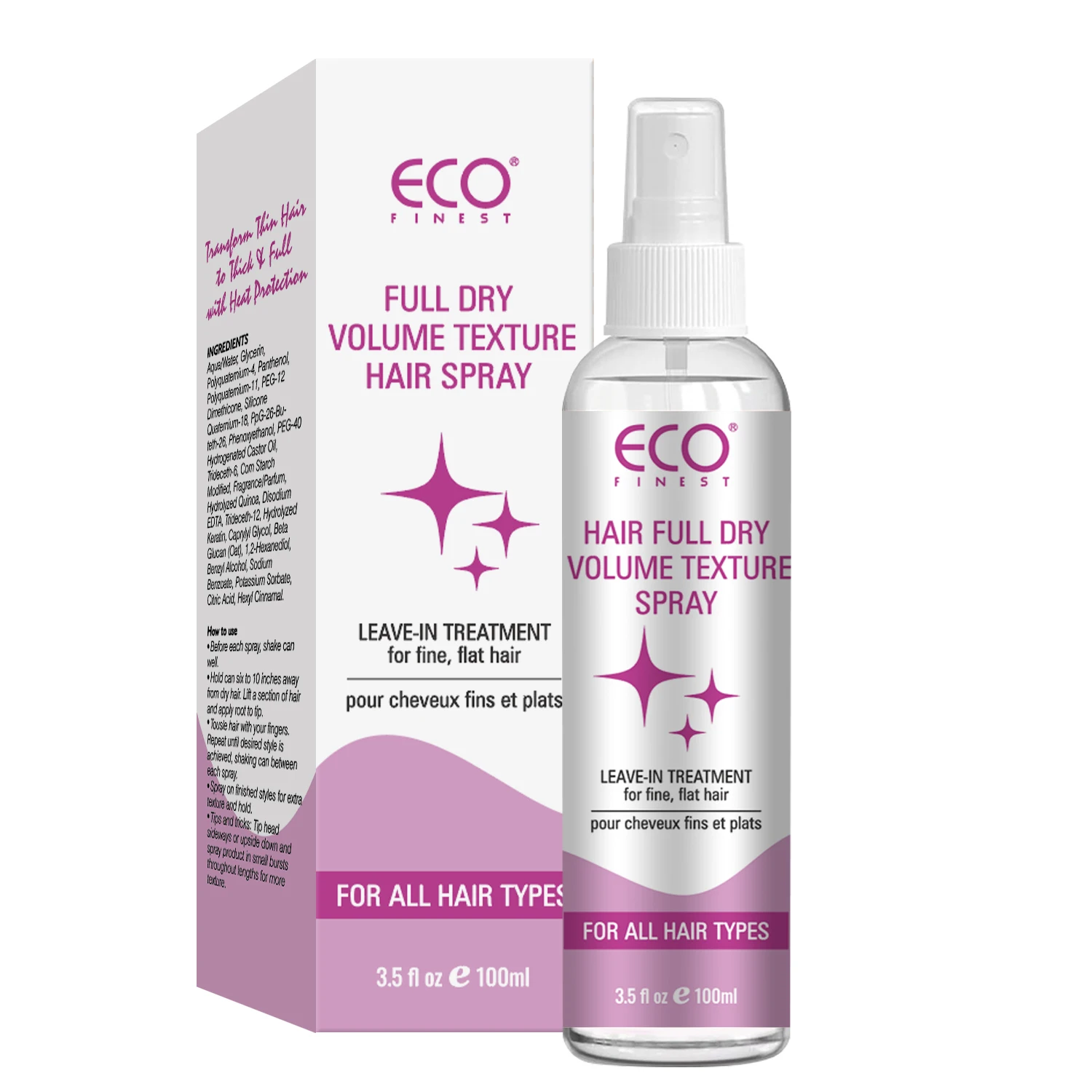 Спрей для волос с текстурой и объемом для волос с защитой от вьющихся волос, кондиционер для вьющихся волос, контроль Завивки-739262