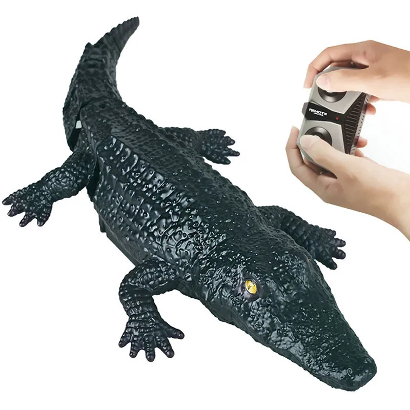 Remote Control Crocodile Head Simulation Model Animal Swimming Alligator RC Boat Toys Waterproof Outdoor