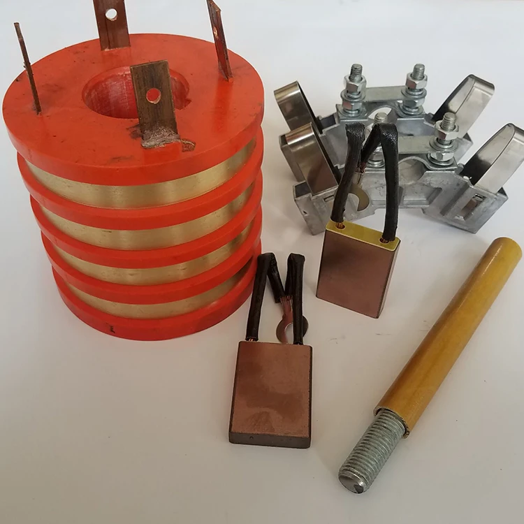 Electrical Connector Carbon Brushes 4 Ring Slip Ring rotary electrical interface