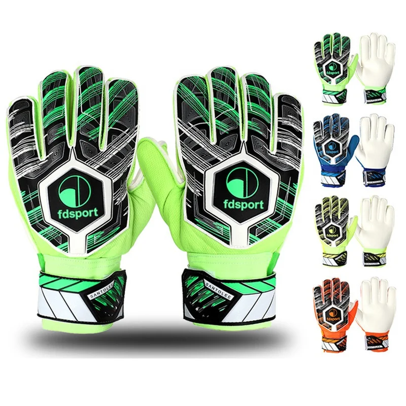 Soccer Goalkeeper Gloves Football Goalie Full Finger Protective Gloves Microfiber Anti-slip Gloves For Football Sport Equipment