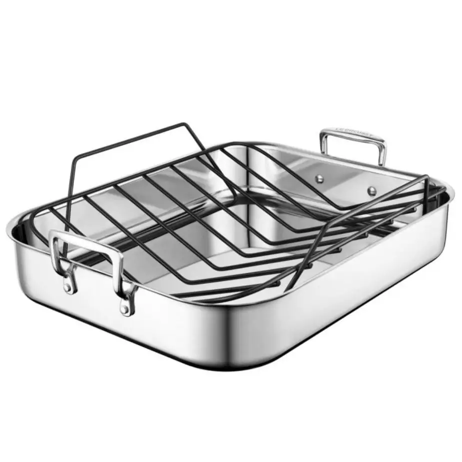 Жаровня из прочной нержавеющей стали с высокой стороной для обжарки индейки гриля духовки