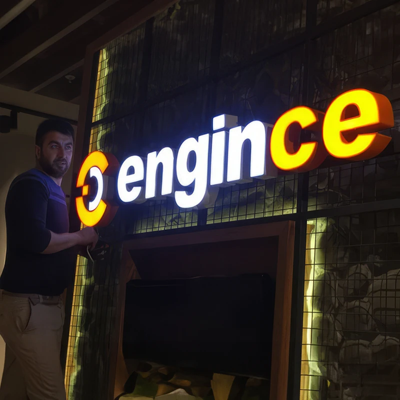 manufacturer custom sign 3D led luminous letters custom logo signs for store