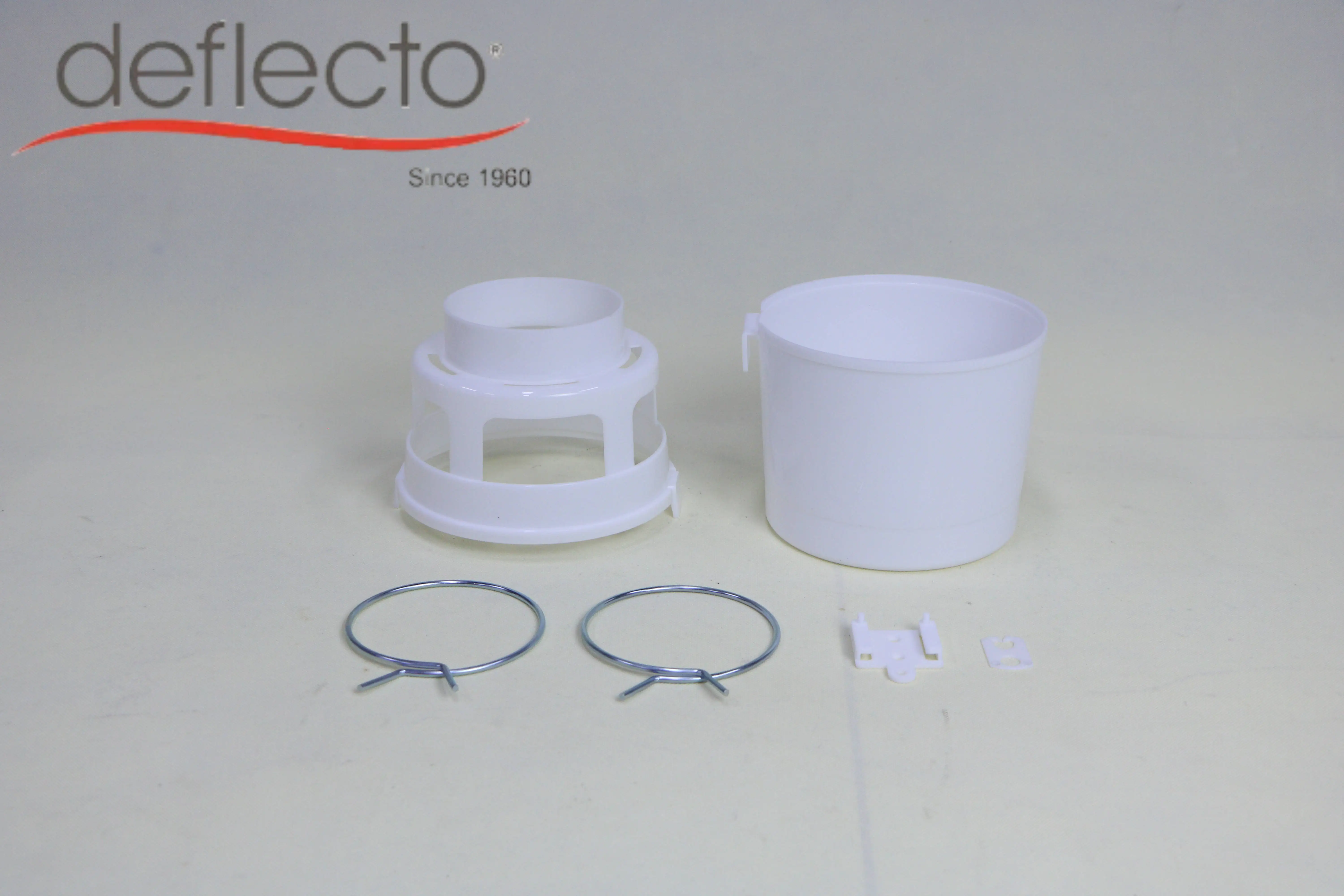 Indoor Dryer Vent Kit 4 Inch Flexible Air Duct White Lint Trap Bucket 4' Hose Clip