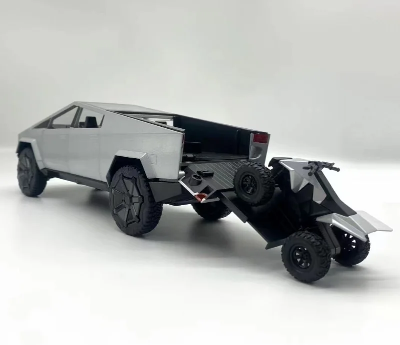 1:24 модель автомобиля Tesla cybertruck игрушечный автомобиль для детей со светом и звуком