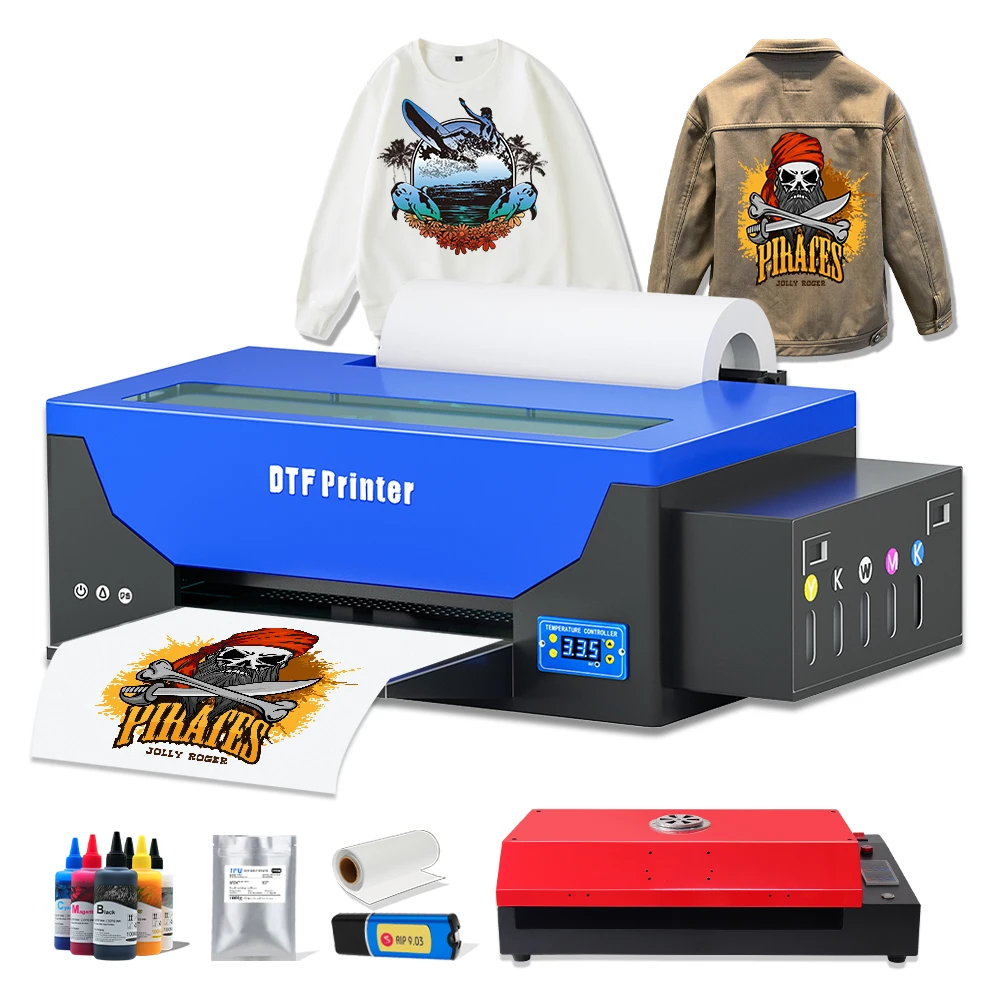 Одноголовый принтер Colorsun A3 DTF, прямой к пленочному принтеру R1390/L1800, цифровой струйный маленький настольный принтер A3 DTF