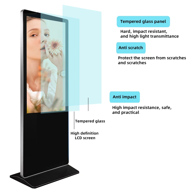 75 inch indoor digital signage vertical touch query all-in-one machine multimedia LCD touch display screen