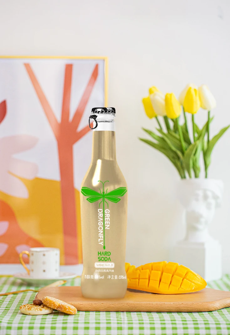 Бутылка для питьевой воды с зеленой стрекозой ликер алкогольных напитков 275 мл 3.5% Том поставщик ликера содой