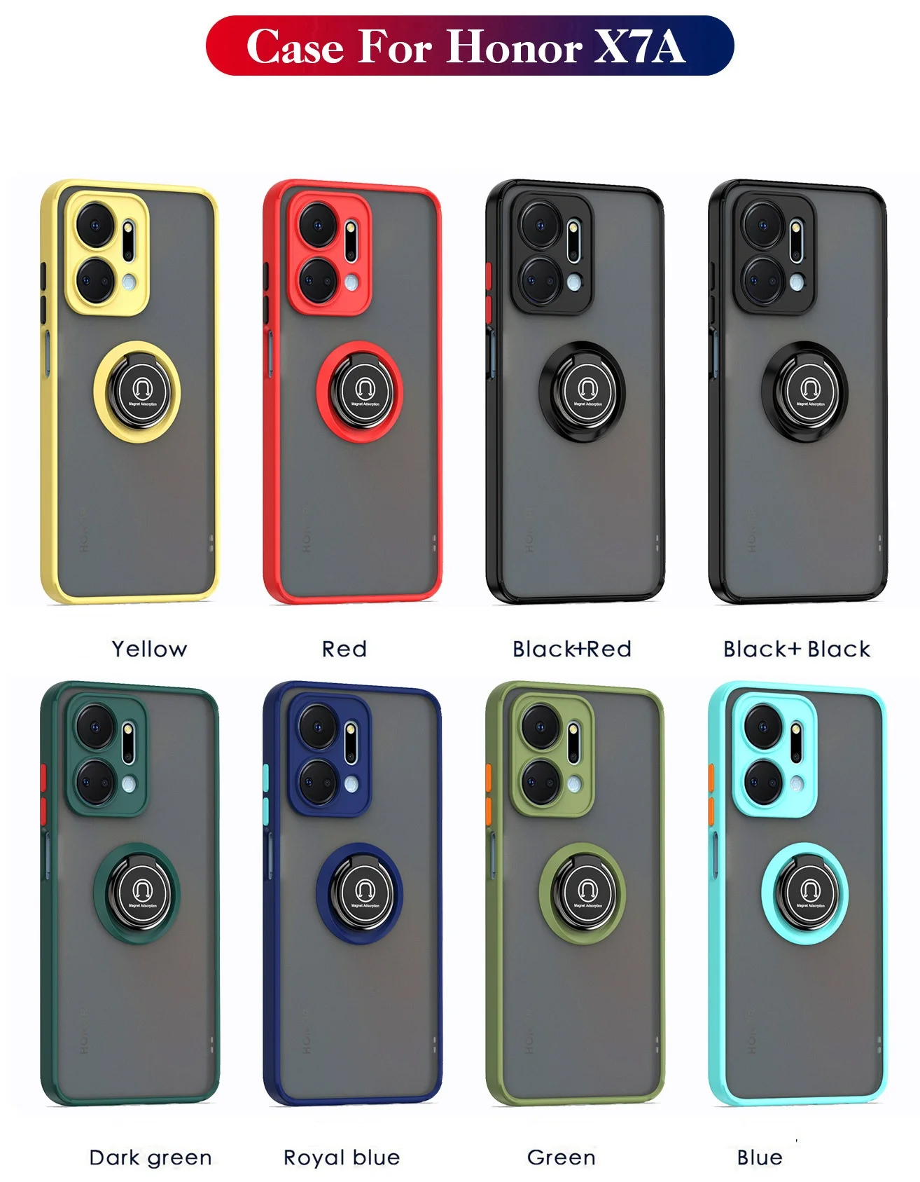 Fast Delivery In Stock Matte Ring Shockproof Bracket Phone Case For Honor 90 lite