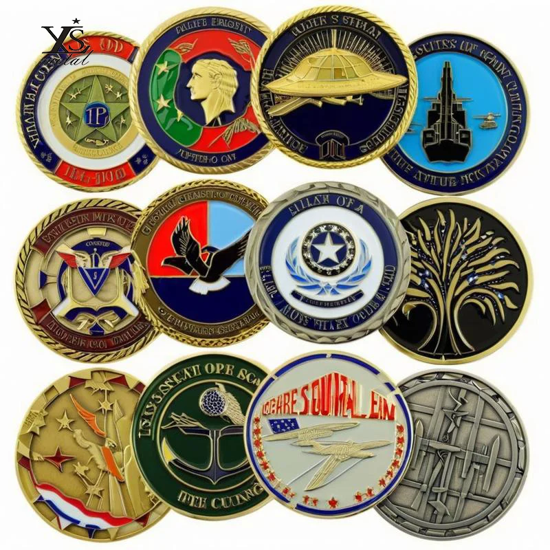 Manufacturer Custom Metal Crafts Badge Engraving Zinc Alloy Metal Coins Stamping Dies Coins