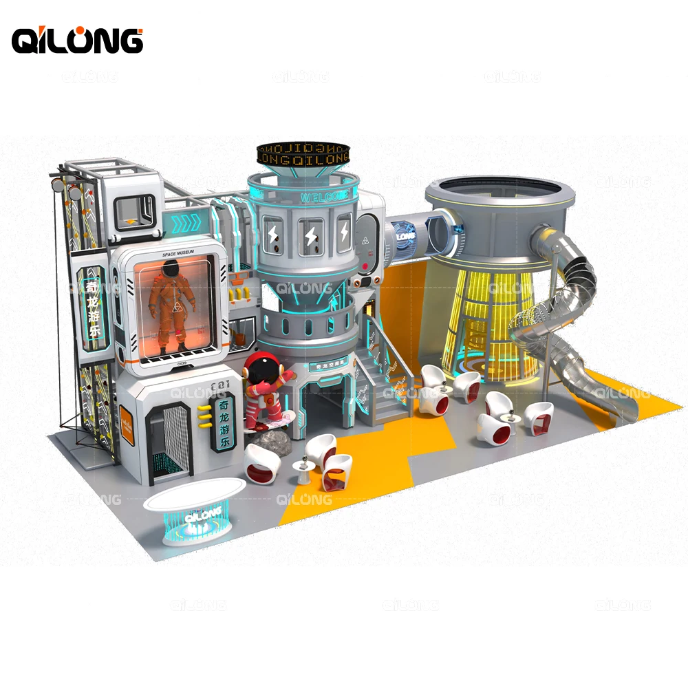 2023 Free design kids trampoline climbing slide soft balls play indoor playground playing maze area center for children