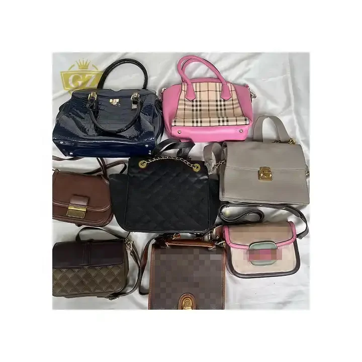 GZ 2023 Wholesale Refined Mixed Colors Used Bags, Factory Direct Ukay Ukay Bales Used Handbags Mixed Bales Branded Ladies