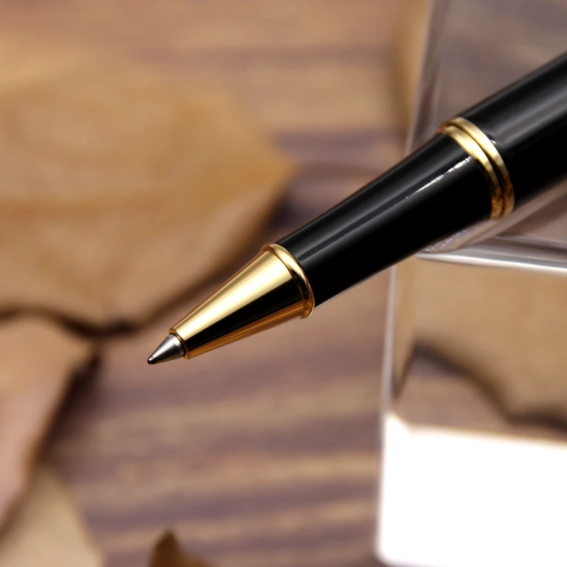 Unique Design Black Color Business Gift Hot Selling High Quality Luxury Metal Roller Pen Lapicero