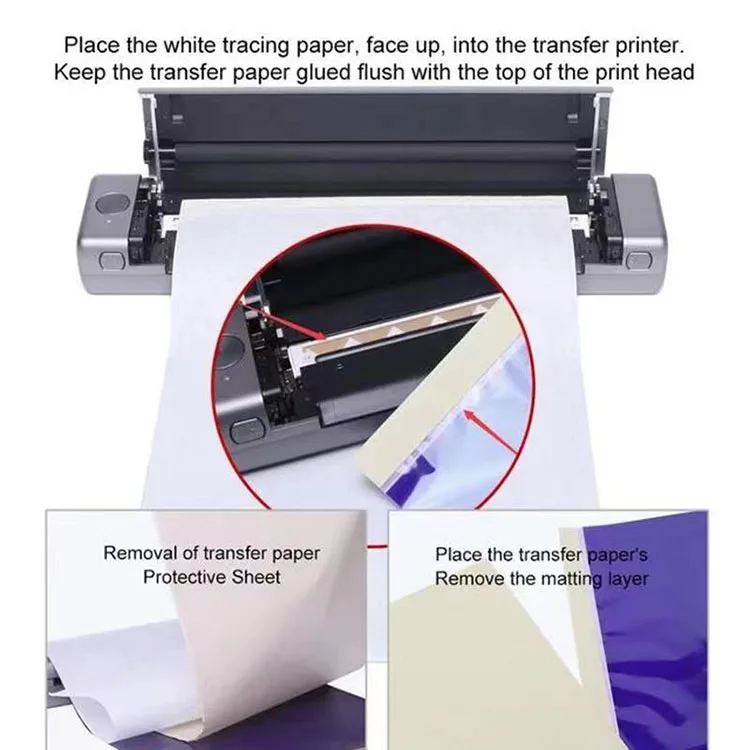 T08FS Tattoo Printer Wireless NO INK Tattoo Stencil Thermal Copier Printer Tattoo Transfer