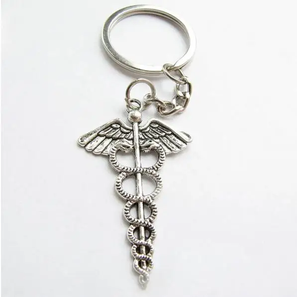 Hot Selling Metal Keychains Custom Magic Wand Keychain Stick Mace 3D Zinc Alloy Antique Keyring Same Kind of Famous Movie Weapon