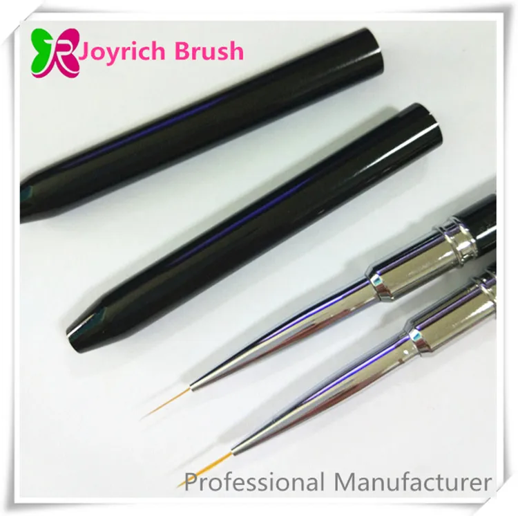 Классическая съемная черная металлическая ручка набор кистей для дизайна ногтей кисть рисования