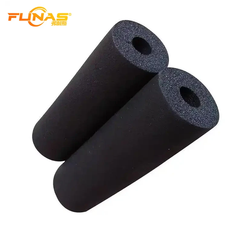 Funas Rubber  Foam Pipe Waterpoof Heat Insulation Materials NBR/PVC Rubber foam sheets Round Polychrome Foam Polychrome
