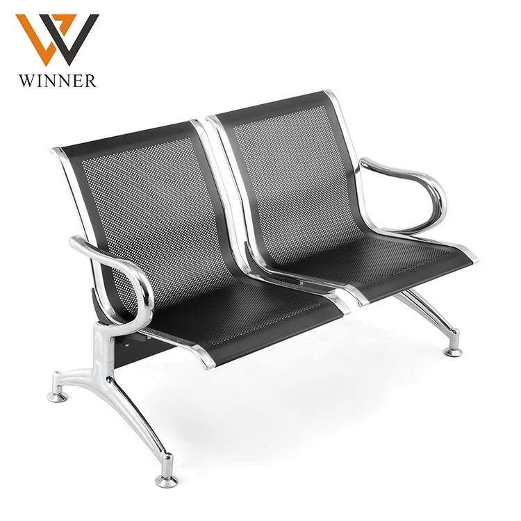 medical office room seat hospital waiting  chairs  room waiting 2 3 4 seater black airport chair