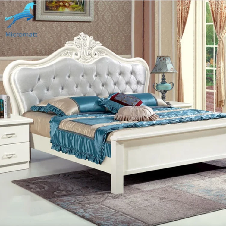Bedroom Set Furniture Frame King Modern Luxury pine Double Bed