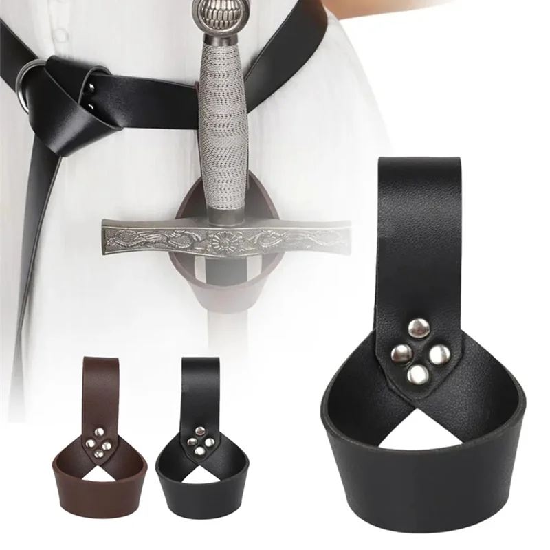 PU Leather Sword Waist Holsters Halloween Christmas Cosplay Accessories Hammer Hatchets Axe Belt Holder
