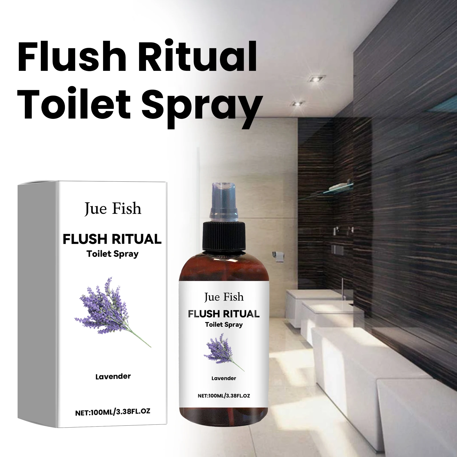 Jue-fish Toilet Air Deodorant Sustainable Toilet Spray Daily Use Toilet Freshener Spray