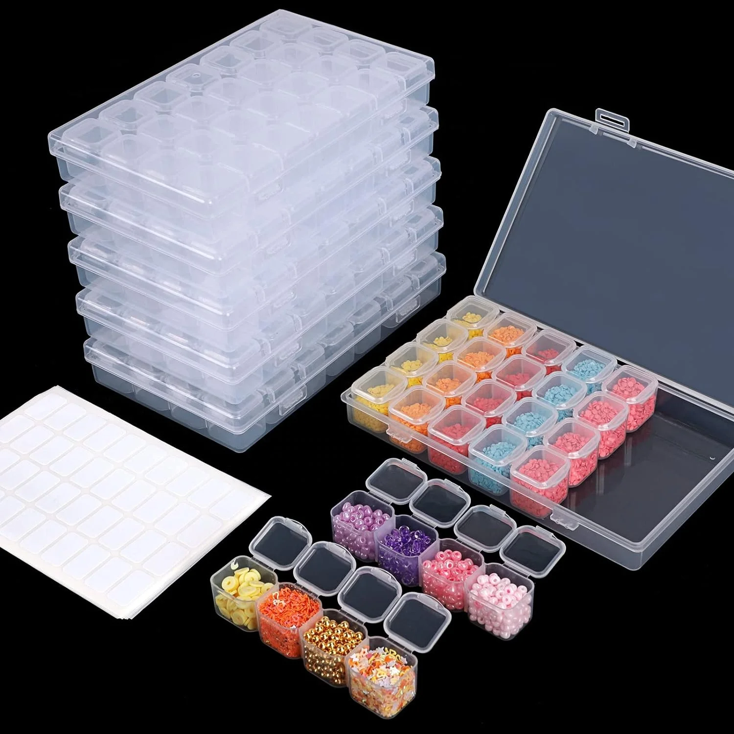 Seeds Storage box 28 Grids Diamond Painting Boxes Diamond Art Accessories Plastic Organizer Bead Organizer
