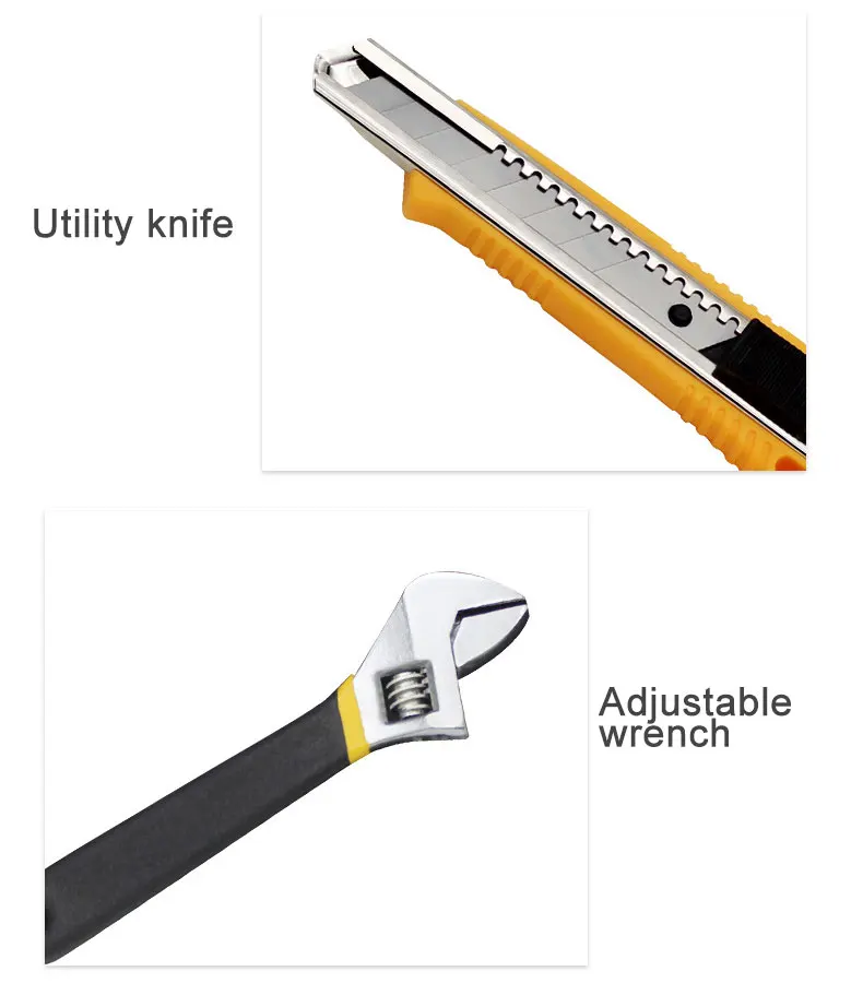 13Pcs Carbon steel Home Garage Repair Wrench Socket Hand Tool Set In Aluminum Tool Case Kit