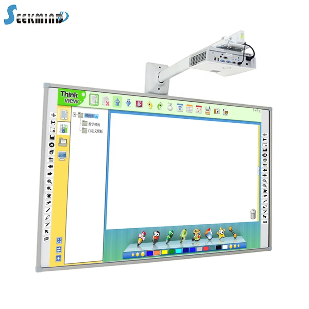 Mini interactive whiteboard smart board with mobile stand for kids