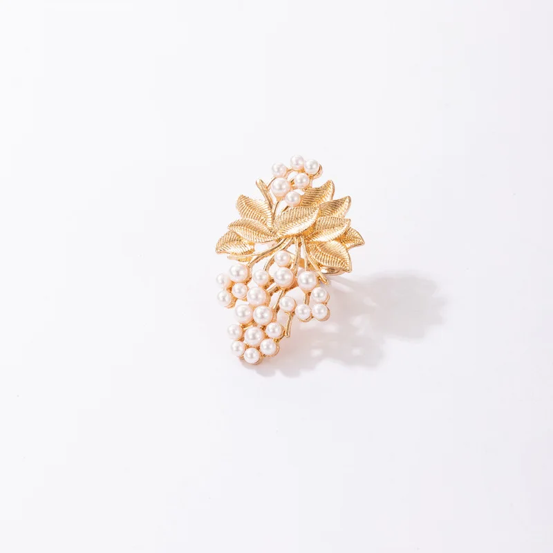 Personalized Exaggerated Jewelry Wholesale Customization Geometric Irregular Party Banquet Pearl Lady Gold Ring