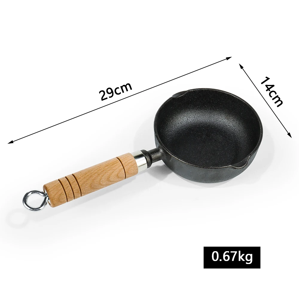 Cast Iron Melting Basting Pot for Grill Cooking Iron Saucepan Mini Cast Iron Bowl for Sauces