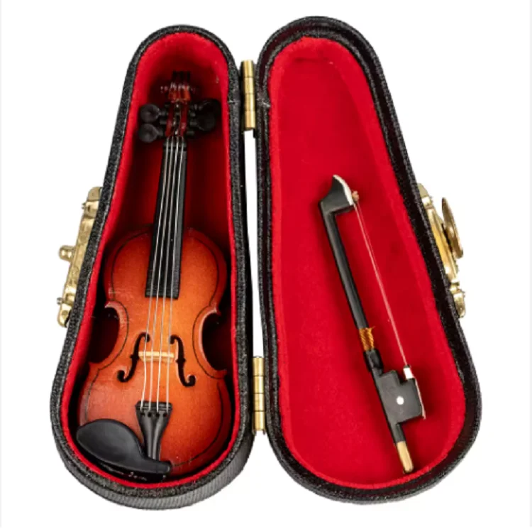 Mini violin bow Stand musical Instruments decorative ornaments mini Violin Case