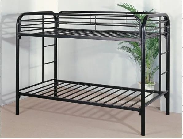 Twin Over Twin Loft Bed Metal Frame with Ladder Guard Rail for Boys and Girls Teens Kids Bedroom Dorm
