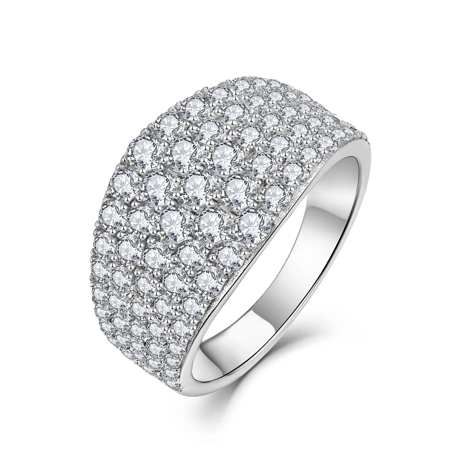 Fashion Ladies New Design 925 Sterling Silver Zirconia Ring Moroccan Wedding Ring Jewelry Women Wedding Rings