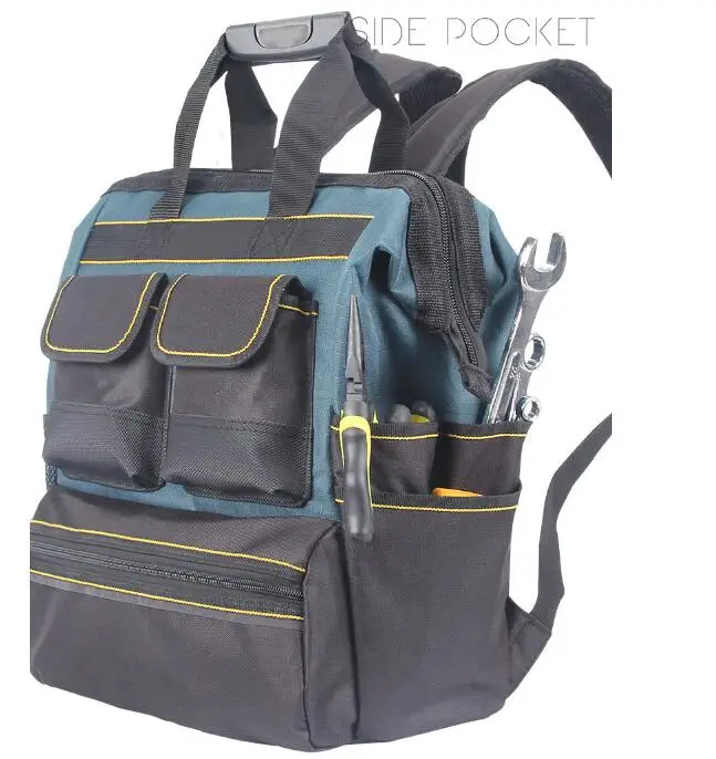 Waterproof Tools Bag Backpack Durable Electrician Backpack with many Pockets for Hand Tools