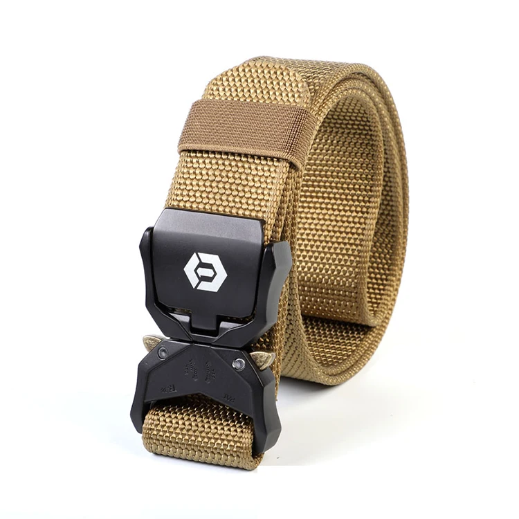 Logo Custom Belt Aluminum Alloy Quick Release Grade Tactical Nylon Belt