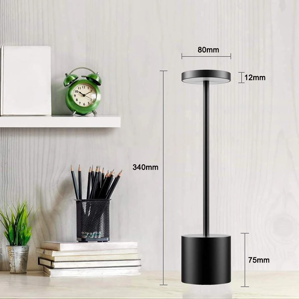 New Product Rechargeable Cordless Table Lamp Led Touch Switch Indoor Night Light for Home Restaurant