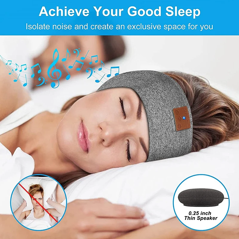 2023 New wireless sleep headband with earphones & mic