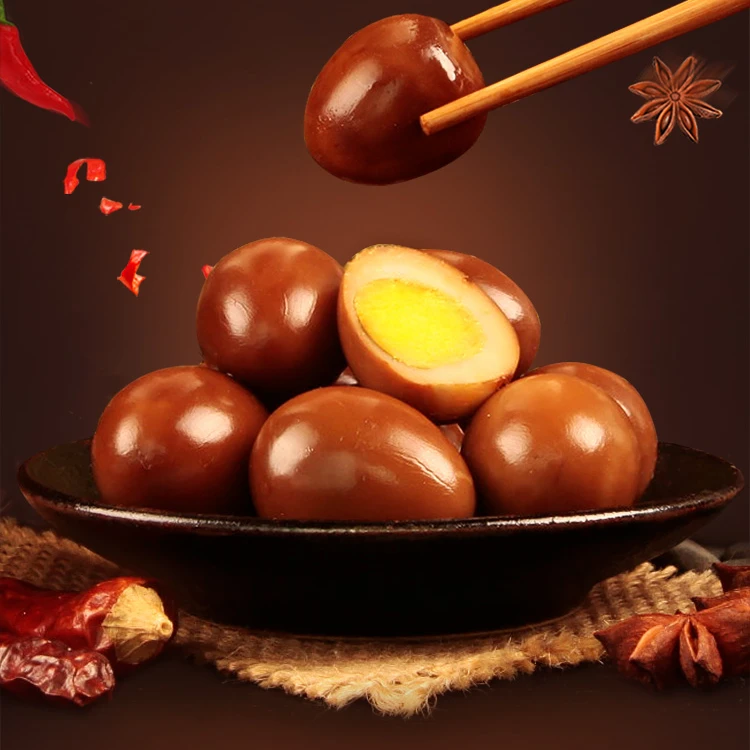 Wholesale Shop OEM 120g Spicy Food Pickled Quail Eggs Spicy Snacks Peeling Boiled Quail Eggs Snack foreign snacks